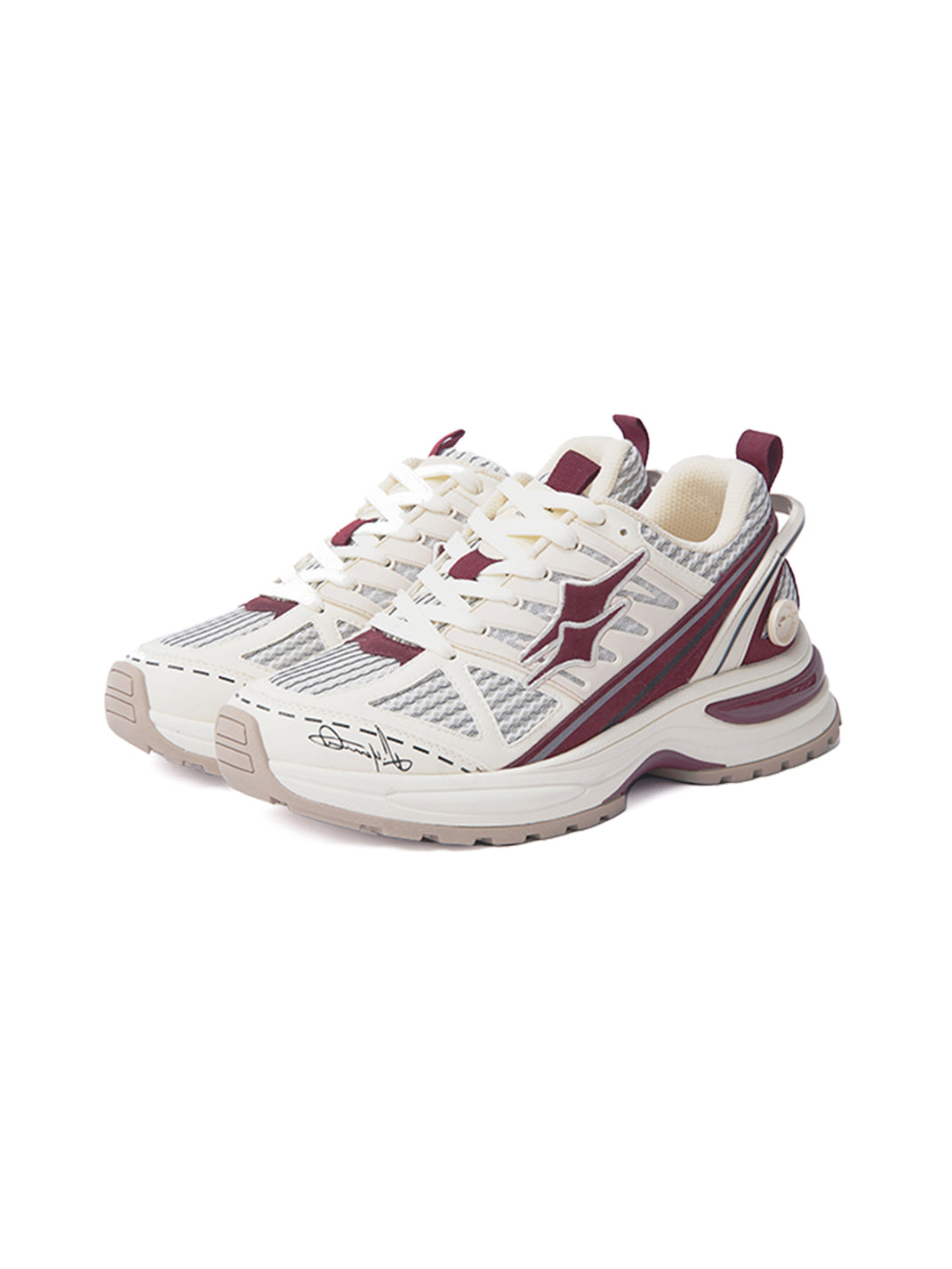 KILLWINNER丨Retro Lightweight Chunky Running Shoes-Red&White - PSYLOS 1, KILLWINNER丨Retro Lightweight Chunky Running Shoes-Red&White, Chunky Sneakers, KILLWINNER, PSYLOS 1